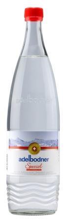 Adelbodner  rot Spezial viel Ks. Glas 100 cl.   