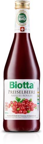 Biotta Preiselbeeren 50 cl. N 